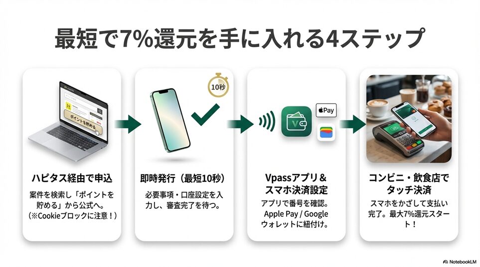 5.三井住友カード（NL）の審査難易度と申し込みの流れ「申し込みからカードが届くまでの日数・流れ」