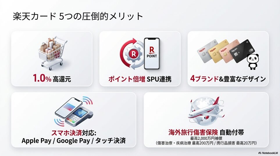 これから作る人へ!楽天カードの基本情報と5つのメリット