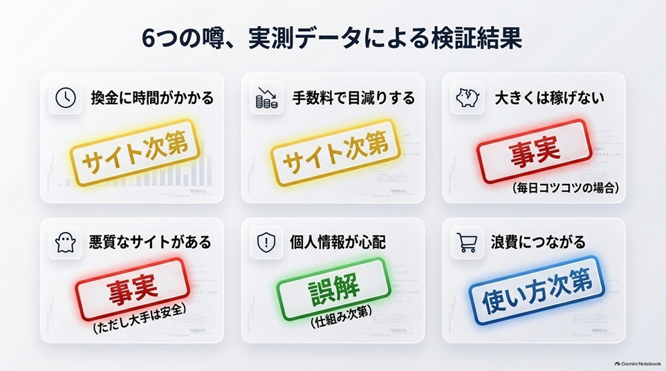 ポイントサイトは「やめたほうがいい」と言われる6つの理由を、実測データで検証する