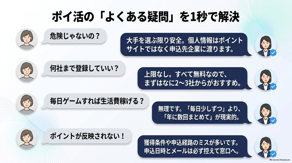 ポイントサイト比較のよくある質問